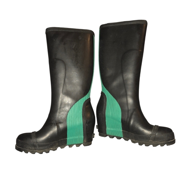 Sorel Women's Black and Teal Winter Boots - Picture 3 of 5